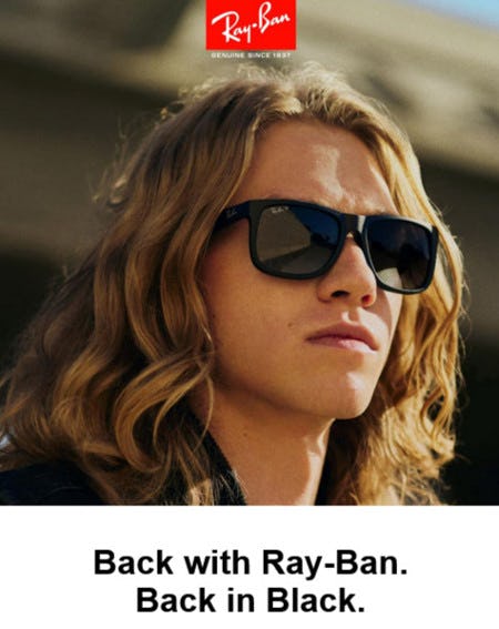 Meet the Iconic Ray-Ban Sunglasses in Total Black from Sunglass Hut
