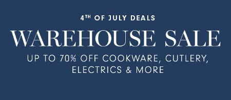 Warehouse Sale from Williams-Sonoma