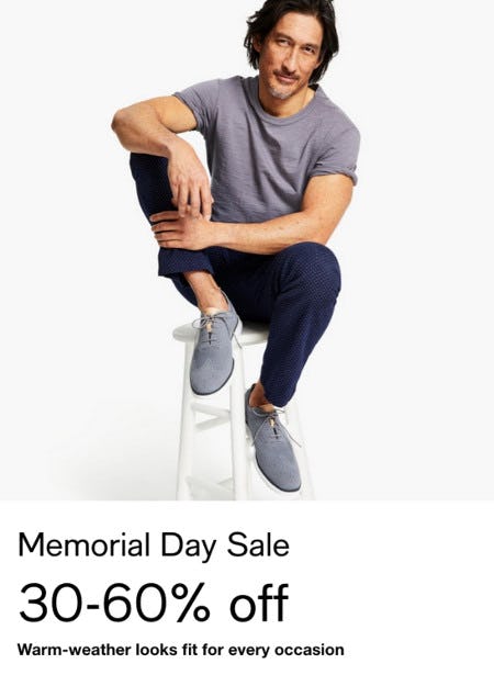 Memorial Day Sale: 30-60% Off from macy's