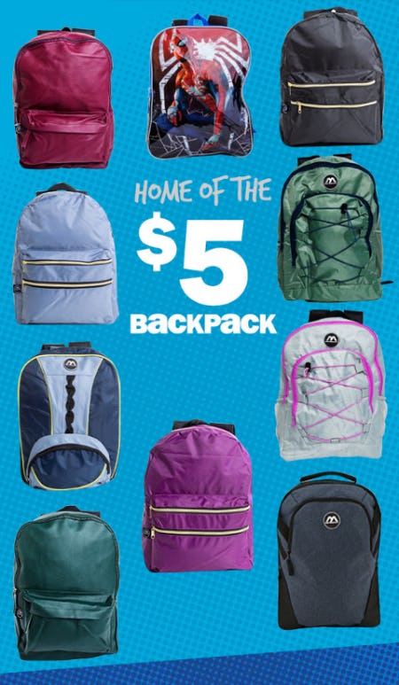 backpacks $5