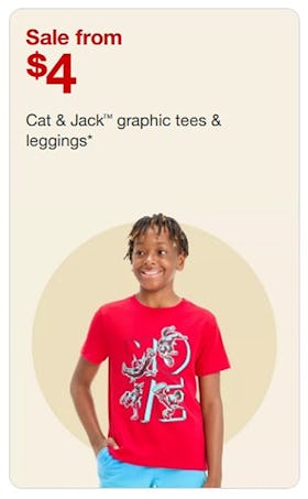 Sale From $4 Cat & Jack Graphic Tees & Leggings