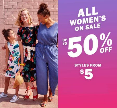 All Women's on Sale up to 50% Off from Old Navy