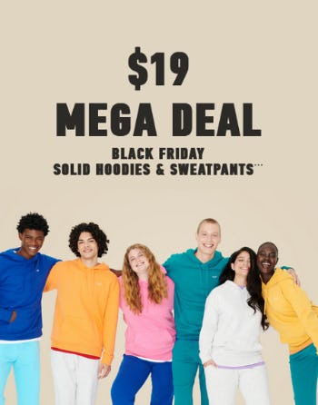 Black Friday: $19 Hoodies and Sweatpants from Hollister Co.
