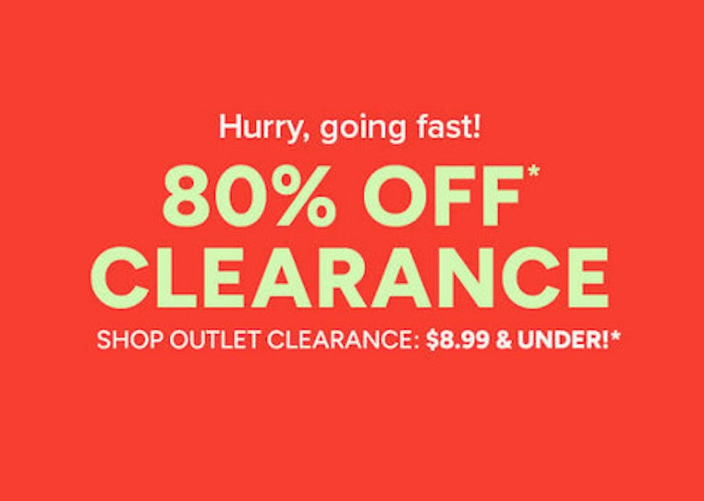 80% off Clearance