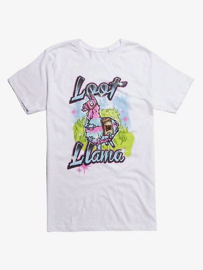 Fortnite Loot Llama Graffiti T-Shirt from Hot Topic