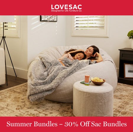 Summer Bundles 30% Off Sac Bundles from Lovesac Designed For Life Furniture Co