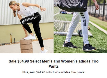 Sale $34.98 Select Men's and Women's adidas Tiro Pants from Dick's Sporting Goods