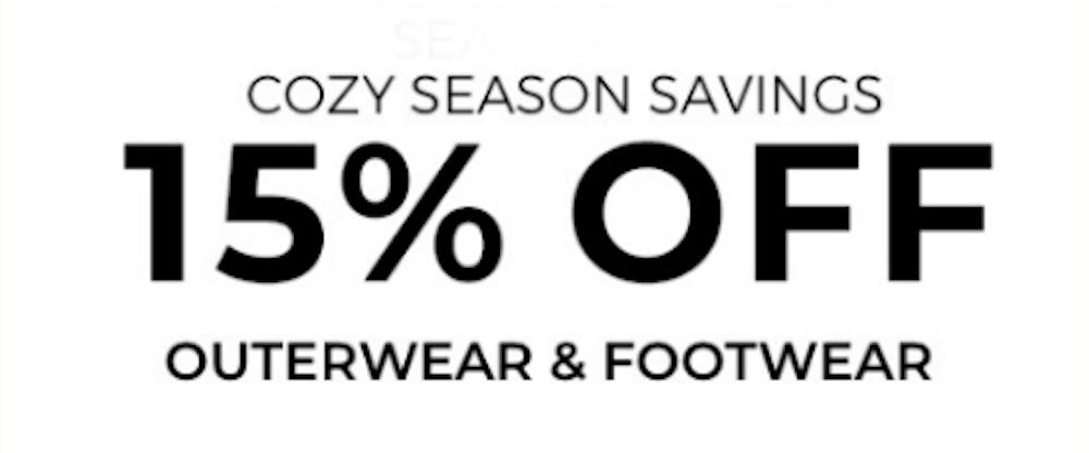 Cozy Season Savings: 15% Off