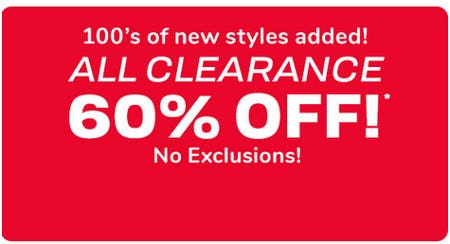 All Clearance 60% Off