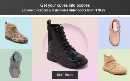 Kids' Boots from $19.99 from Target                                  