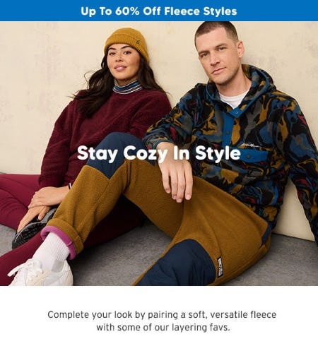 Up to 60% Off Fleece Styles