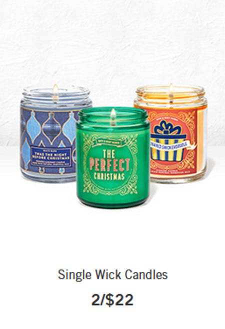 Single Wick Candles 2 for $22