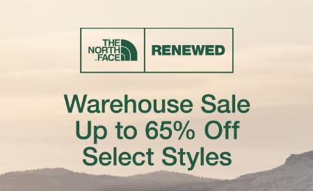 Warehouse Sale Up to 65% Off from The North Face