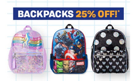 Backpacks 25% Off from The Children's Place