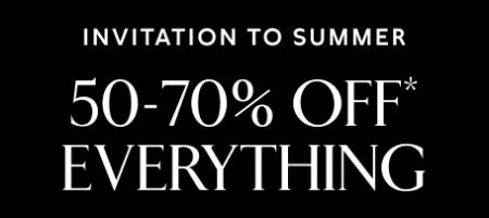 50-70% Off on Everything
