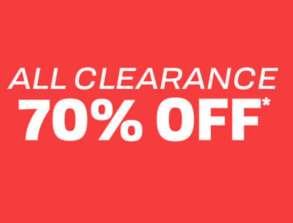 All Clearance 70% Off