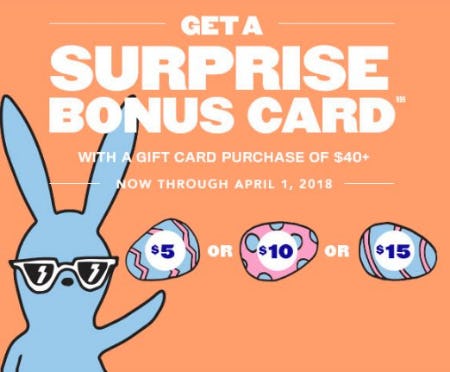 Get a Surprise Bonus Card from The Children's Place