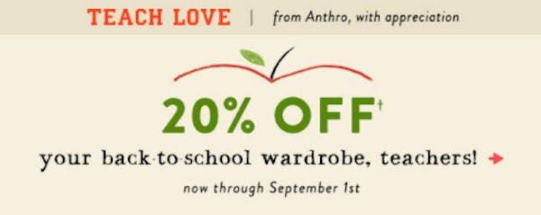 20% Off Your Back-To-School Wardrobe