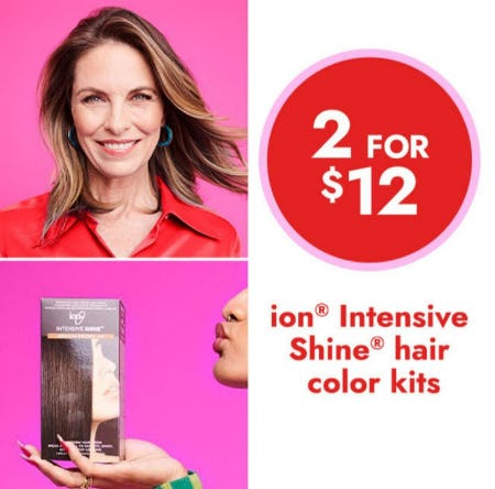 2 for $12 Ion Intensive Shine Hair Color Kits from Sally Beauty Supply