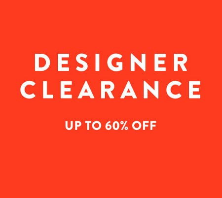 Designer Clearance: Up to 60% Off