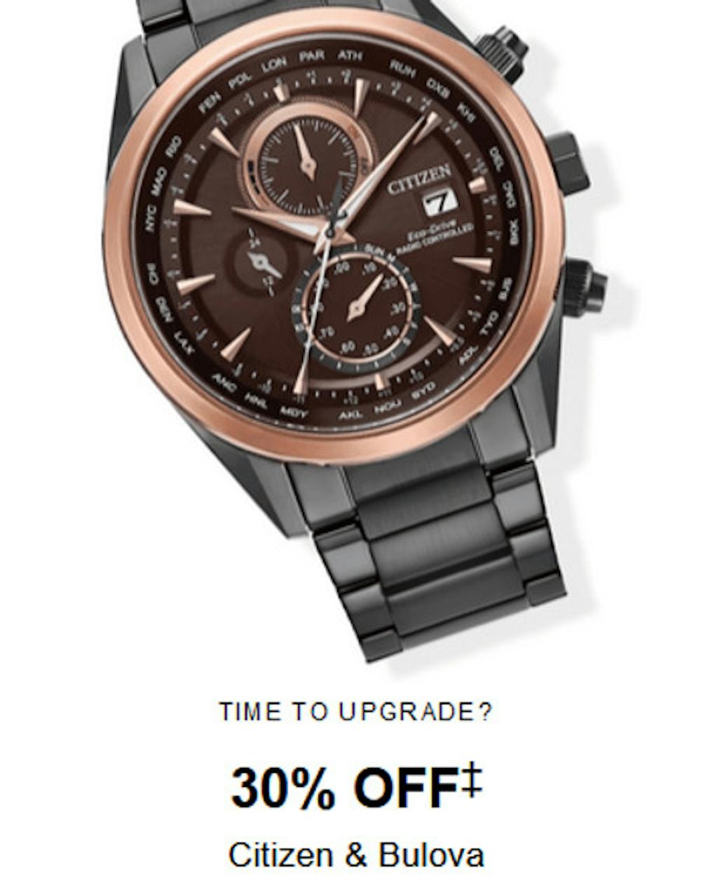 30% off Citizen and Bulova