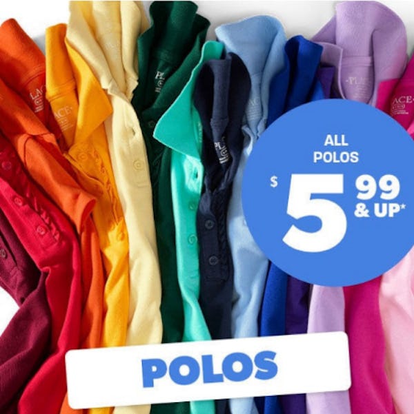 $5.99 & Up All Polos