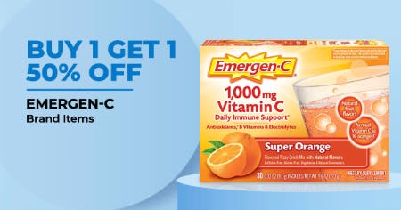 Buy 1, Get 1 50% Off Emergen-C Brand Items from Vitamin World