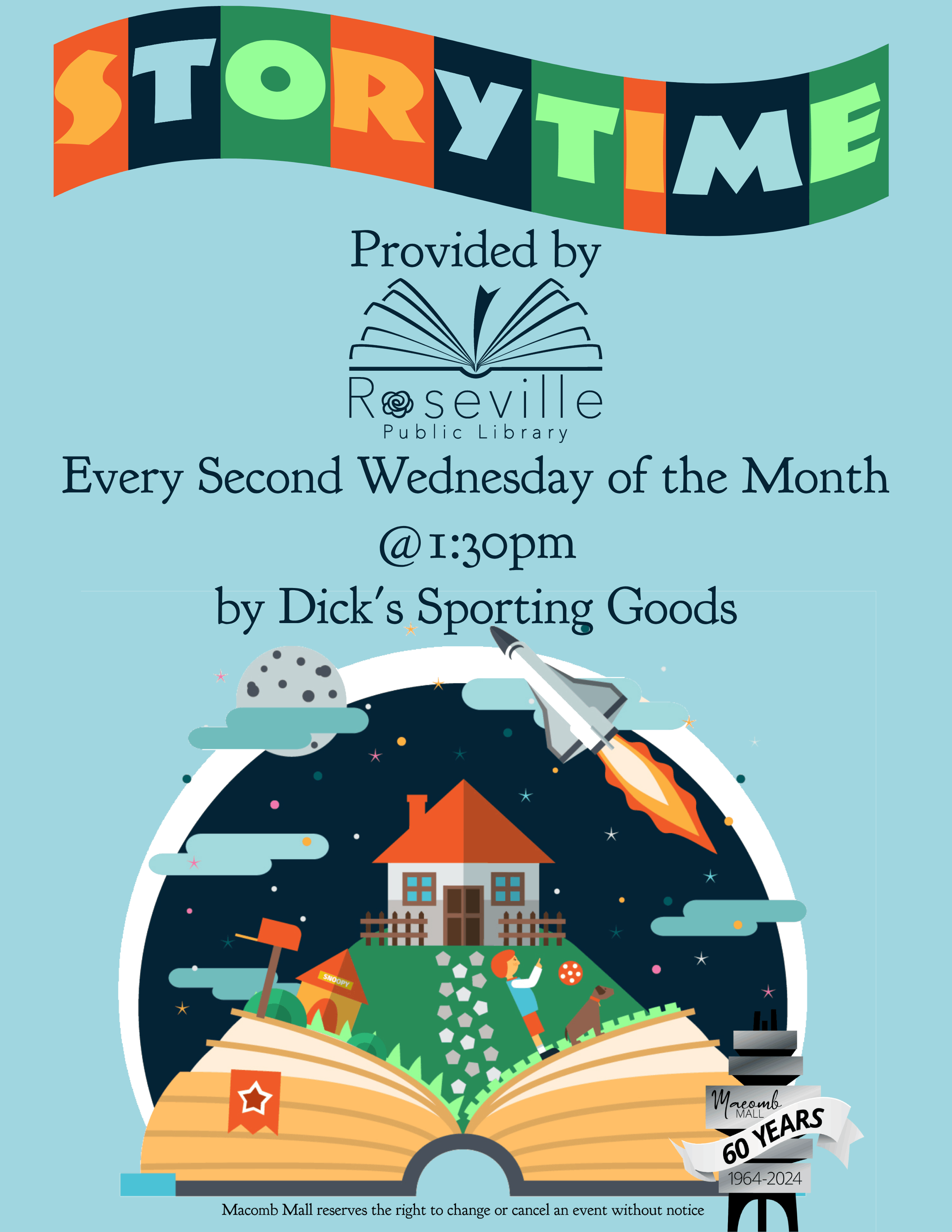 Mall Story Time Provided By Roseville Public Library