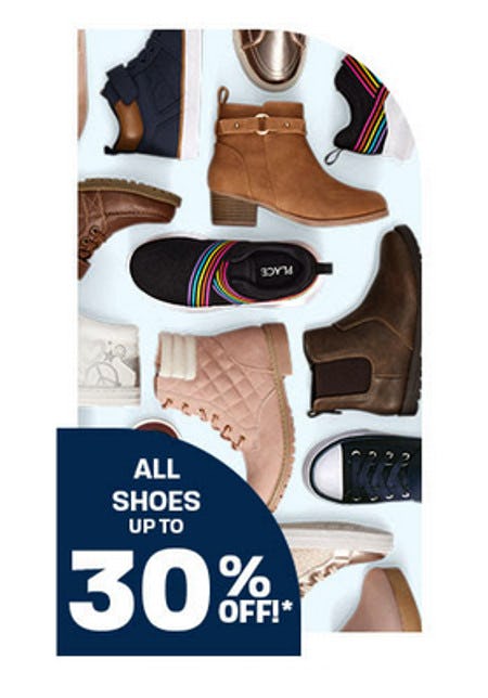 All Shoes Up to 30% Off from The Children's Place