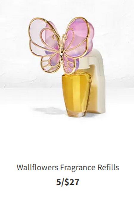 Wallflowers Fragrance Refills 5 for $27 from Bath & Body Works