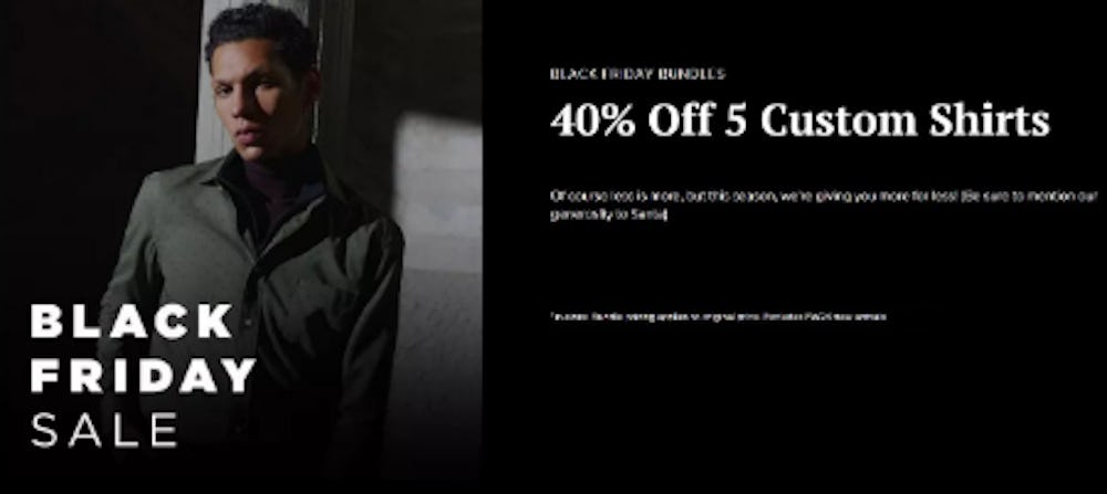 40% Off 5 Custom Shirts