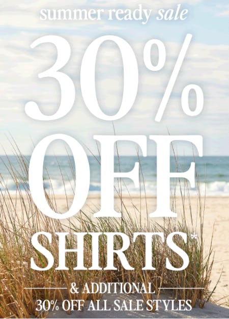Summer Ready Sale: 30% Off