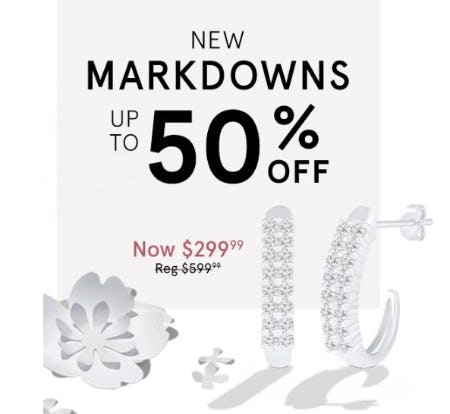New Markdowns up to 50% Off from Kay Jewelers