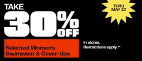 30% Off Selected Women's Swimwear & Cover-Ups