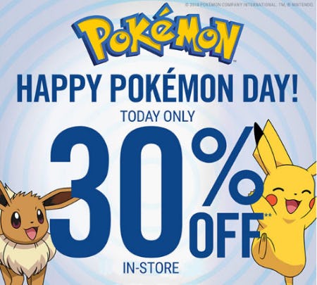 30% Off Pokemon from Hot Topic