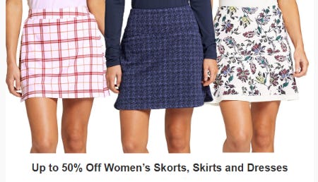 Up to 50% Off Women's Skorts, Skirts and Dresses from Golf Galaxy