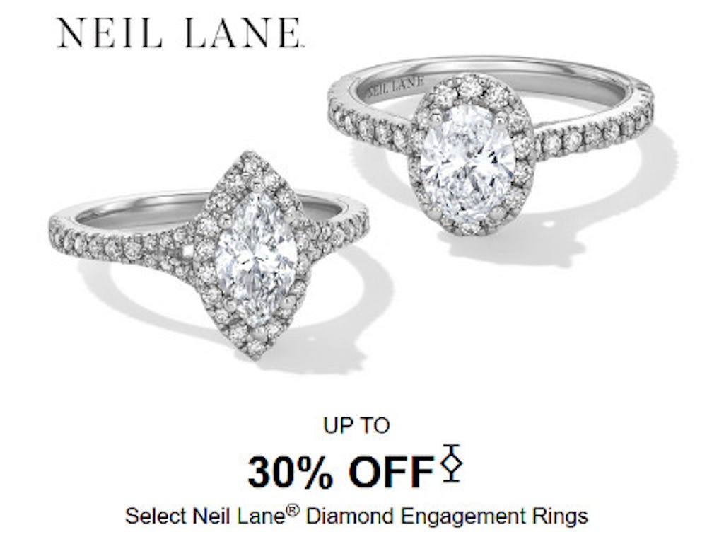 Up to 30% off Select Neil Lane Diamond Engagement Rings