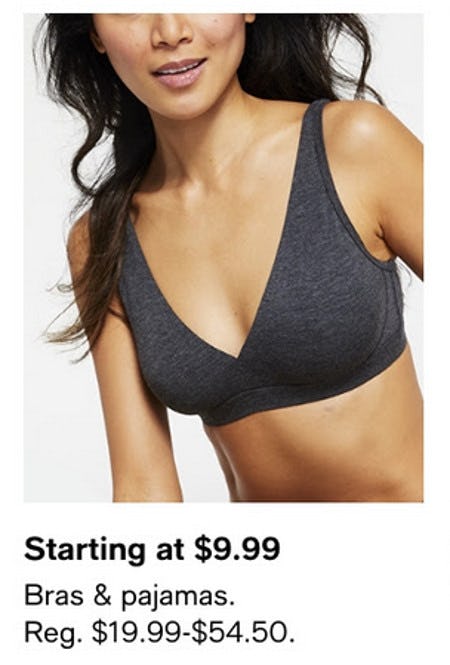 Bras and Pajamas Starting at $9.99 from macy's