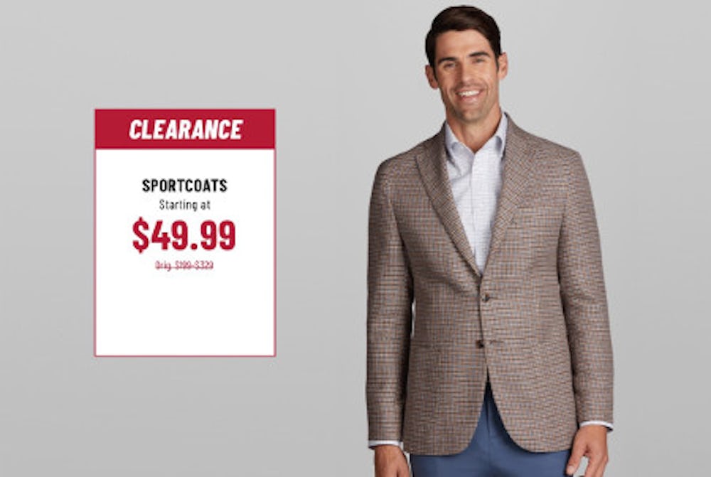 Clearance Sportcoats Starting at $49.99