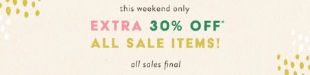 Extra 30% Off All Sale Items from Anthropologie