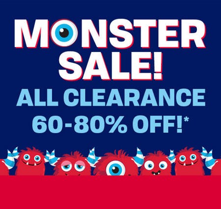 Monster Sale: 60-80% Off All Clearance from The Children's Place