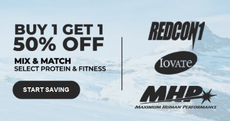 BOGO 50% Off Select Protein and Fitness from Vitamin World