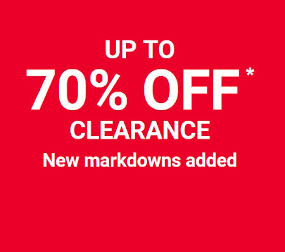 Up to 70% off Clearance