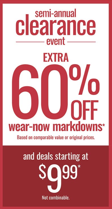 Semi-Annual Clearance Event