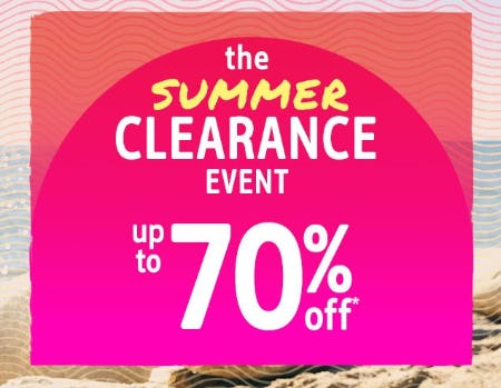 The Summer Clearance Event Up to 70% Off
