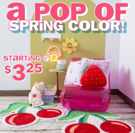 A Pop of Spring Color Starting at $3.25 from Five Below