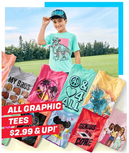 All Graphic Tees $2.99 and Up from The Children's Place Gymboree