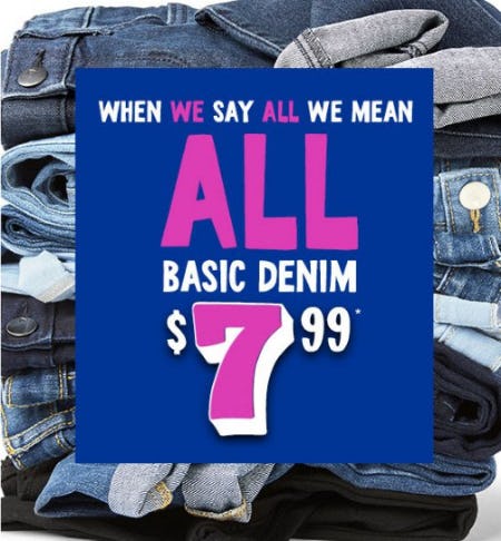 All Basic Denim $7.99 from The Children's Place