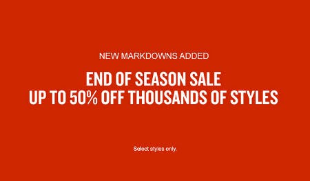 End of Season Sale from Finish Line