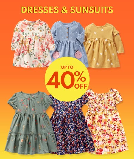 Dresses & Sunsuits Up to 40% Off from Carter's